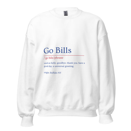 Go Bills Dictionary Definition Crew Neck Sweatshirt